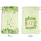 Tropical Leaves Border Small Laundry Bag - Front & Back View