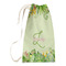 Tropical Leaves Border Small Laundry Bag - Front View