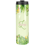 Tropical Leaves Border Stainless Steel Skinny Tumbler - 20 oz (Personalized)