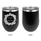 Tropical Leaves Border Stainless Wine Tumblers - Black - Single Sided - Approval