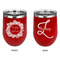 Tropical Leaves Border Stainless Wine Tumblers - Red - Double Sided - Approval