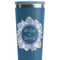 Tropical Leaves Border Steel Blue RTIC Everyday Tumbler - 28 oz. - Close Up