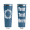 Tropical Leaves Border Steel Blue RTIC Everyday Tumbler - 28 oz. - Front and Back