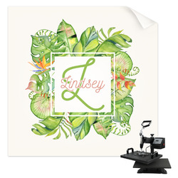 Tropical Leaves Border Sublimation Transfer - Shirt Back / Men (Personalized)