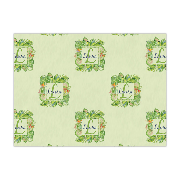 Custom Tropical Leaves Border Large Tissue Papers Sheets - Heavyweight (Personalized)