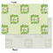 Tropical Leaves Border Tissue Paper - Heavyweight - Small - Front & Back