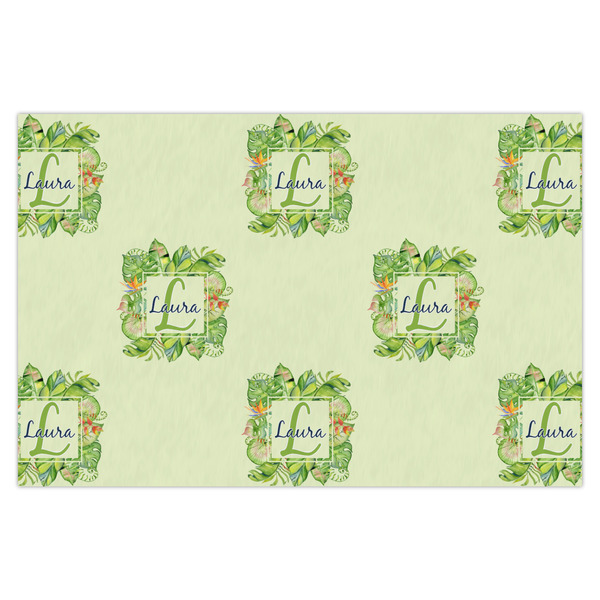 Custom Tropical Leaves Border X-Large Tissue Papers Sheets - Heavyweight (Personalized)