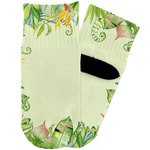 Tropical Leaves Border Toddler Ankle Socks