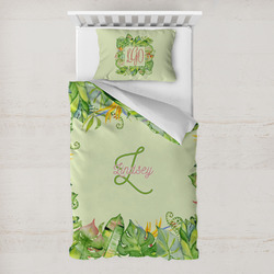 Tropical Leaves Border Toddler Bedding Set - With Pillowcase (Personalized)