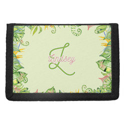 Tropical Leaves Border Trifold Wallet (Personalized)