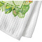 Tropical Leaves Border Waffle Weave Towel - Closeup of Material Image