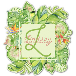 Tropical Leaves Border Graphic Decal - Medium (Personalized)