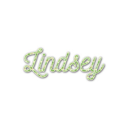 Tropical Leaves Border Name/Text Decal - Small (Personalized)