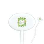 Tropical Leaves Border Oval Stir Sticks (Personalized)