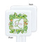 Tropical Leaves Border White Plastic Stir Stick - Single Sided - Square - Approval