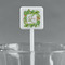 Tropical Leaves Border White Plastic Stir Stick - Square - Main