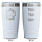 Tropical Leaves Border White Polar Camel Tumbler - 20oz - Double Sided - Approval