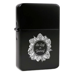 Tropical Leaves Border Windproof Lighter (Personalized)