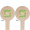 Tropical Leaves Border Wooden 4" Food Pick - Round - Double Sided - Front & Back