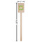 Tropical Leaves Border Wooden 6.25" Stir Stick - Rectangular - Dimensions