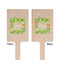 Tropical Leaves Border Wooden 6.25" Stir Stick - Rectangular - Double Sided - Front & Back