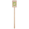 Tropical Leaves Border Wooden 6.25" Stir Stick - Rectangular - Single Stick