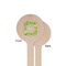 Tropical Leaves Border Wooden 6" Stir Stick - Round - Single Sided - Front & Back