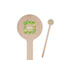 Tropical Leaves Border Wooden 7.5" Stir Stick - Round - Closeup