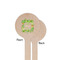 Tropical Leaves Border Wooden 7.5" Stir Stick - Round - Single Sided - Front & Back