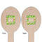 Tropical Leaves Border Wooden Food Pick - Oval - Double Sided - Front & Back