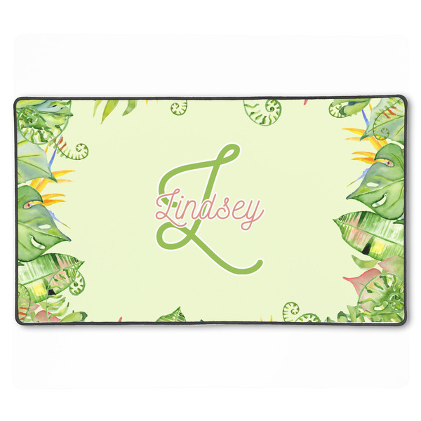 Custom Tropical Leaves Border XXL Gaming Mouse Pad - 24" x 14" (Personalized)