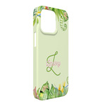 Tropical Leaves Border iPhone Case - Plastic - iPhone 13 Pro Max (Personalized)