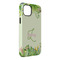 Tropical Leaves Border iPhone 14 Plus Tough Case - Angle