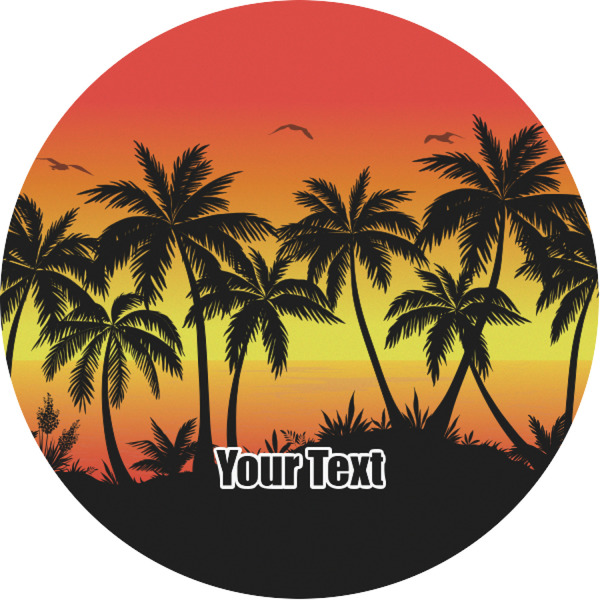 Custom Tropical Sunset Multipurpose Round Labels - 1" (Personalized)