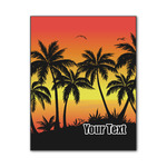 Tropical Sunset Wood Print - 11x14 (Personalized)