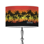 Tropical Sunset 12" Drum Lamp Shade - Poly-film (Personalized)