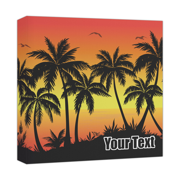 Custom Tropical Sunset Canvas Print - 12x12 (Personalized)