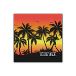 Tropical Sunset Wood Print - 12x12 (Personalized)