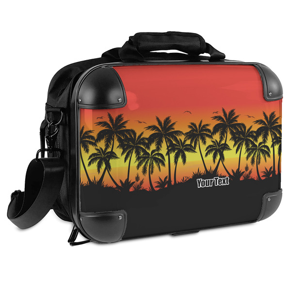 Custom Tropical Sunset Hard Shell Briefcase - 15" (Personalized)