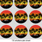 Tropical Sunset 2" Multipurpose Round Labels - Sheet