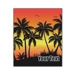 Tropical Sunset Wood Print - 20x24 (Personalized)