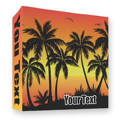Tropical Sunset 3 Ring Binder - Full Wrap - 3" (Personalized)