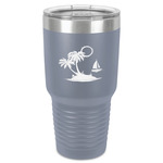 Tropical Sunset 30 oz Stainless Steel Tumbler - Grey - Single-Sided