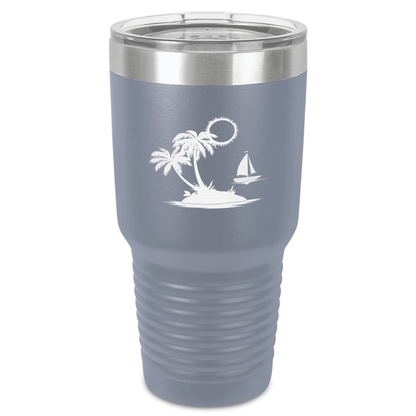 Custom Tropical Sunset 30 oz Stainless Steel Tumbler - Grey - Single-Sided