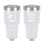 Tropical Sunset 30 oz Stainless Steel Tumbler - White - Double-Sided (Personalized)