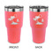 Tropical Sunset 30 oz Stainless Steel Ringneck Tumblers - Coral - Double Sided - APPROVAL