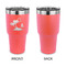 Tropical Sunset 30 oz Stainless Steel Ringneck Tumblers - Coral - Single Sided - APPROVAL