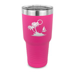 Tropical Sunset 30 oz Stainless Steel Tumbler - Pink - Single Sided