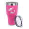 Tropical Sunset 30 oz Stainless Steel Ringneck Tumblers - Pink - LID OFF