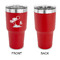 Tropical Sunset 30 oz Stainless Steel Ringneck Tumblers - Red - Single Sided - APPROVAL